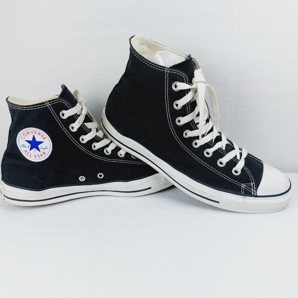 Converse Men's Black White Chuck Taylor All Star Hi-Top Athletic Sneaker Sz 9.5 - Picture 2 of 9